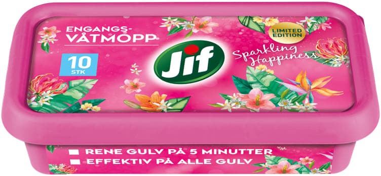 Jif Engangsvåtmopp Sparkling Happi 10stk