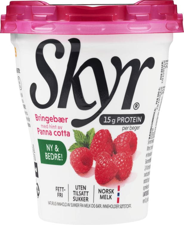 Skyr Bringebær Panna Cotta 160g Q