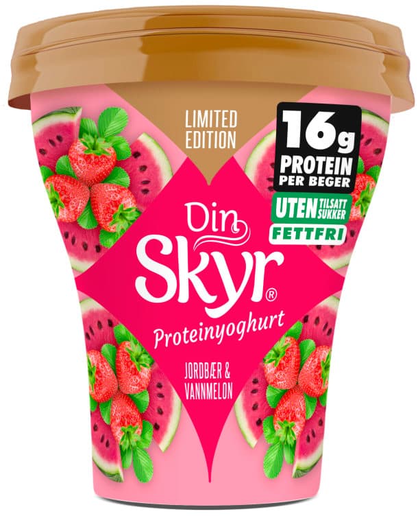 Din Skyr Jordbær&Vannmelon 160g Q