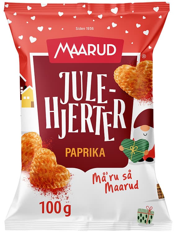 Julehjerter Paprika 100g Maarud