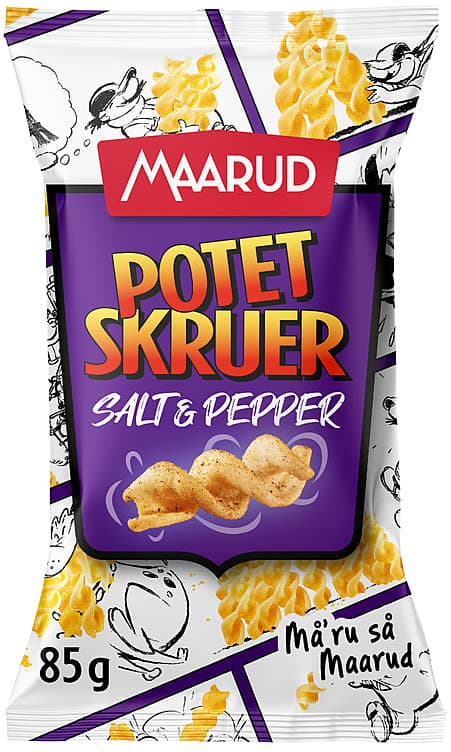 Potetskruer Salt&Pepper 85g Maarud