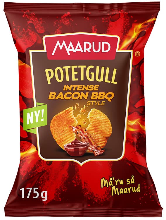 Potetgull Intense Bacon Bbq 175g Maarud