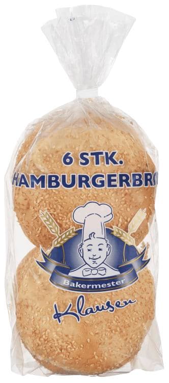 Hamburgerbrød Store 6stk Klausen 320 stk