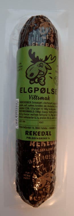 Elgpølse 255g Rekedal