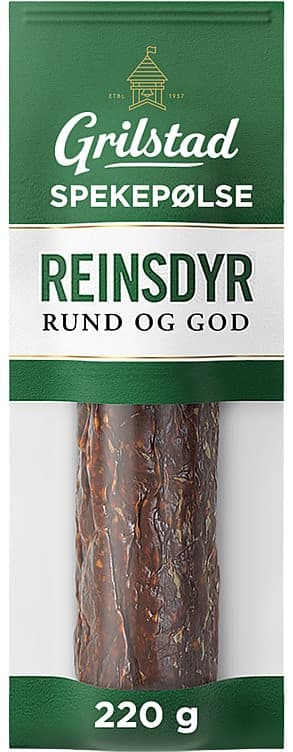 Spekepølse hel Reinsdyr 220g Grilstad