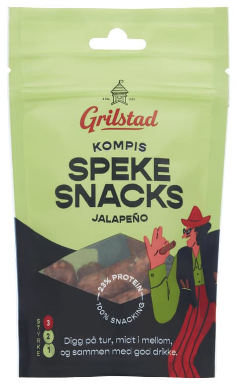 Spekesnacks Kompis Jalapeno 55g Grilstad