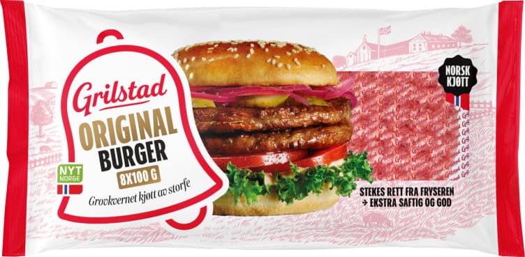 Hamburger 8x100g Grilstad 800 g
