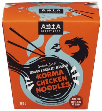 Korma Kylling med Nudler 280g Asia Street Food