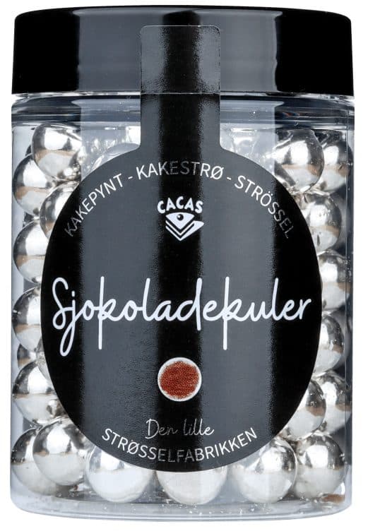 Sjokoladekuler Sølv 11mm 80g Cacas