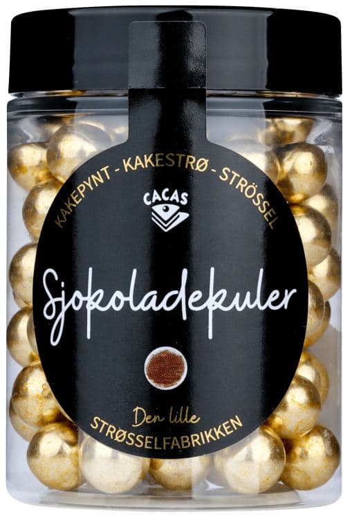 Sjokoladekuler Gull 11mm 80g Cacas