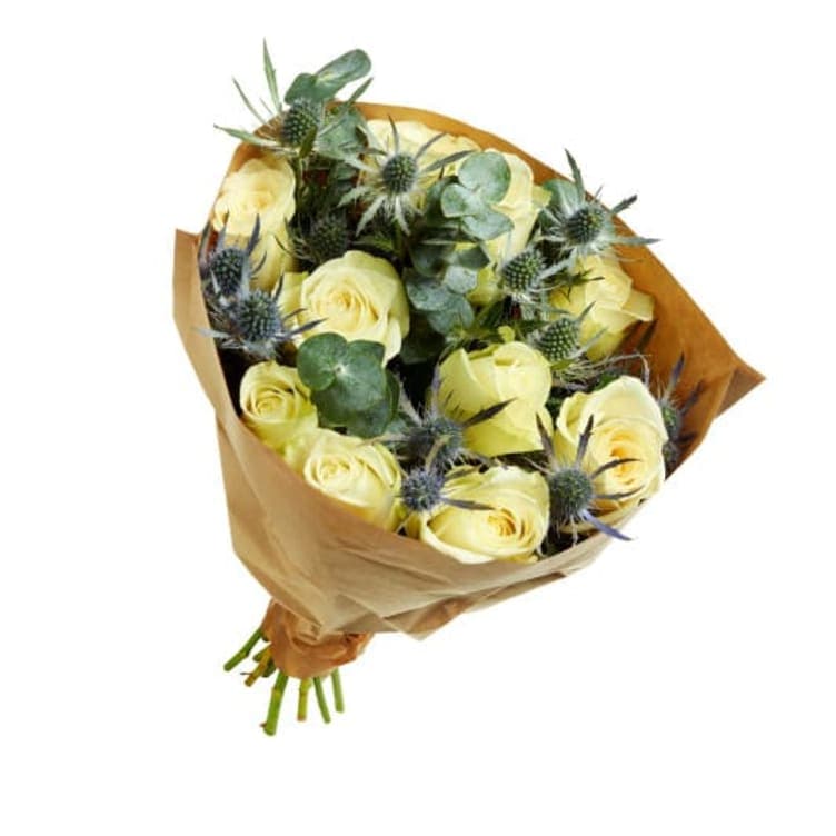 Helgebukett Roser Eukalyptus Eryngium