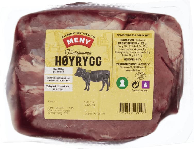 Storfe Høyrygg i Bit Ca700g Meny 670 g