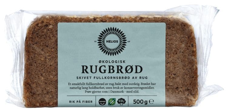 Rugbrød skivet Økologisk 500g Helios