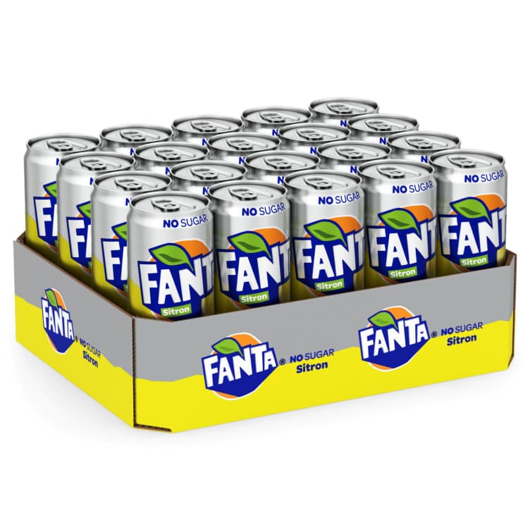 Fanta Lemon Zero 20x0,33l boks 6600 ml