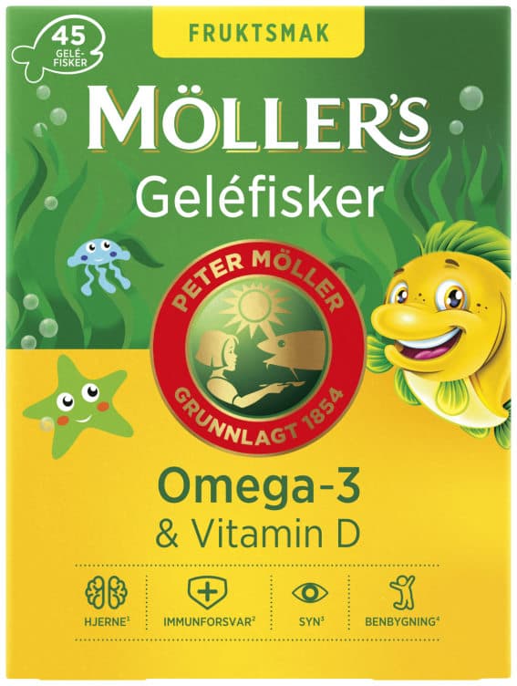 Möller's Omega-3 Geléfisk Frukt 45stk