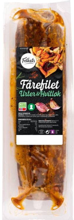 Fårefilet Urter&Hvitløk Ca450g Folkets