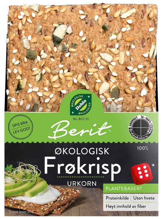 Frøkrisp Knekkebrød Økologisk 170g Berit