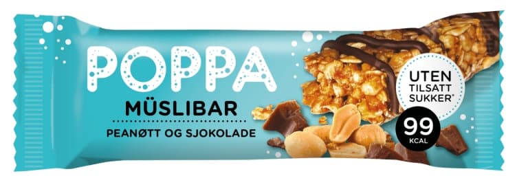 Poppa Muslibar Peanøtt&Sjokolade 25g
