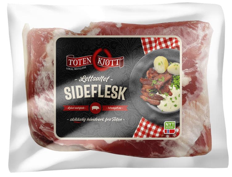 Svin Sideflesk Lettsaltet Ca400g Toten 480 g