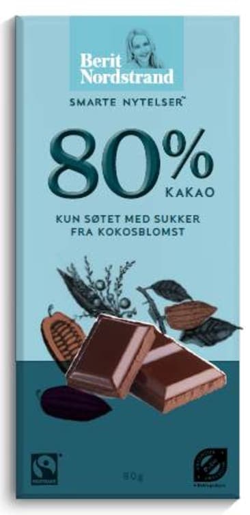 Sjokolade Mørk 80% 80g Berit