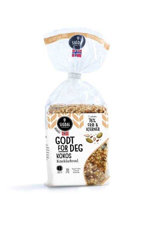 Knekkebrød Kokos 235g Sigdal