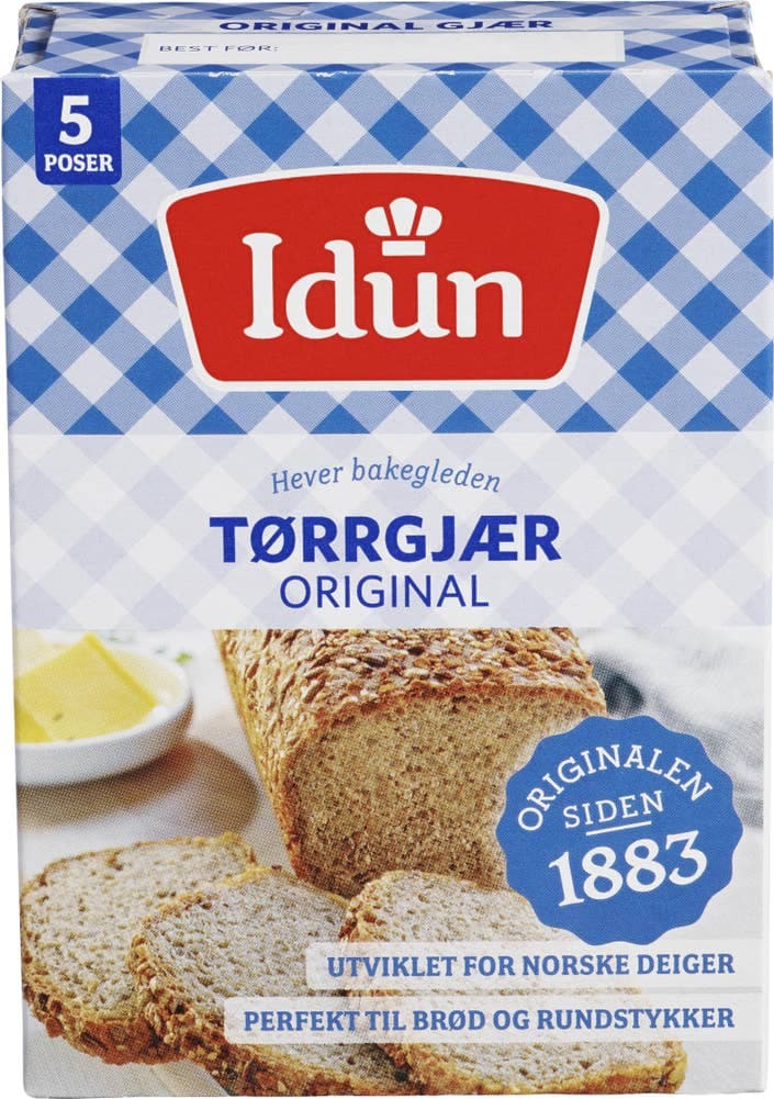 Tørrgjær original 5 poser, 65 g