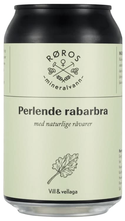 Rabarbradrikk Perlende 0,33l boks Røros
