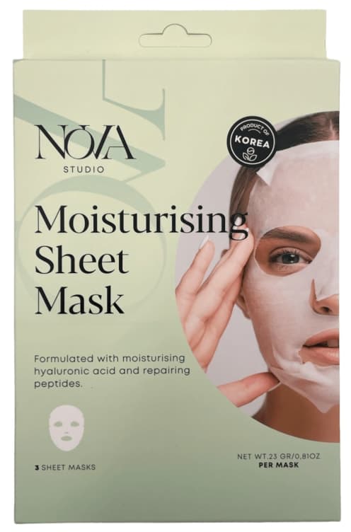 Sheet Mask Moisturising 3stk Nova Studio