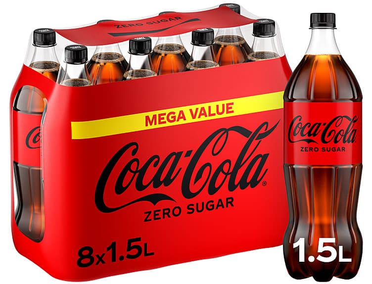 Coca-Cola Zero 8x1,5l flaske 12000 ml
