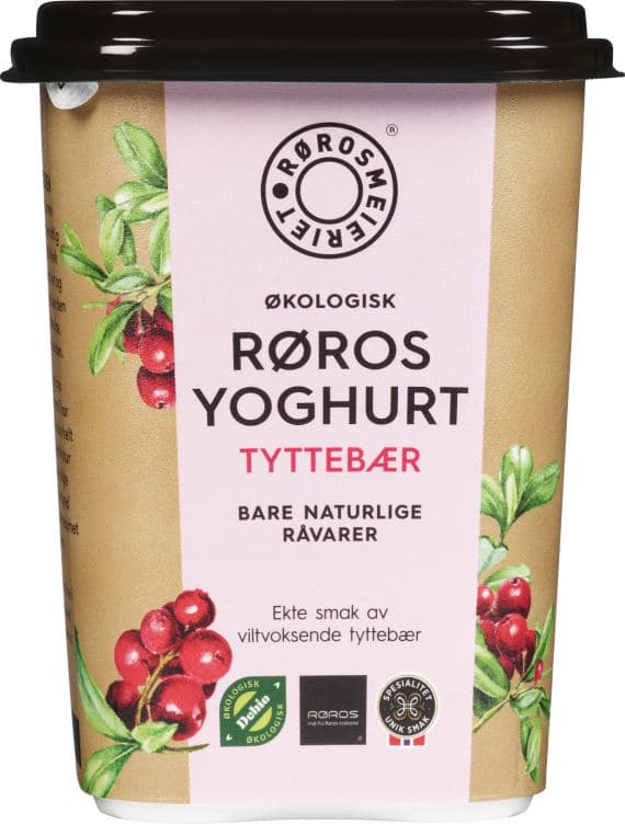 Røros Yoghurt Tyttebær Økologisk 470g
