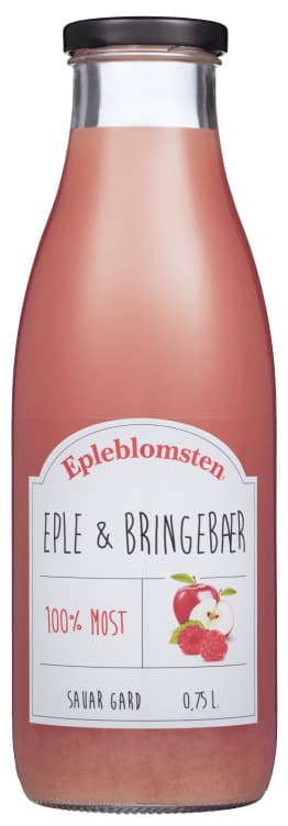 Eplemost Eple&Bringebær 750ml Epleblomsten