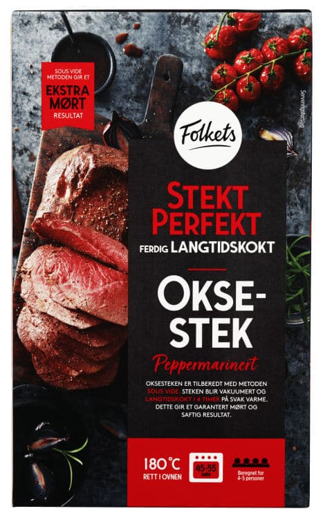 Oksestek m/Pepper Ca1,3kg Stekt Perfekt 1,5 kg