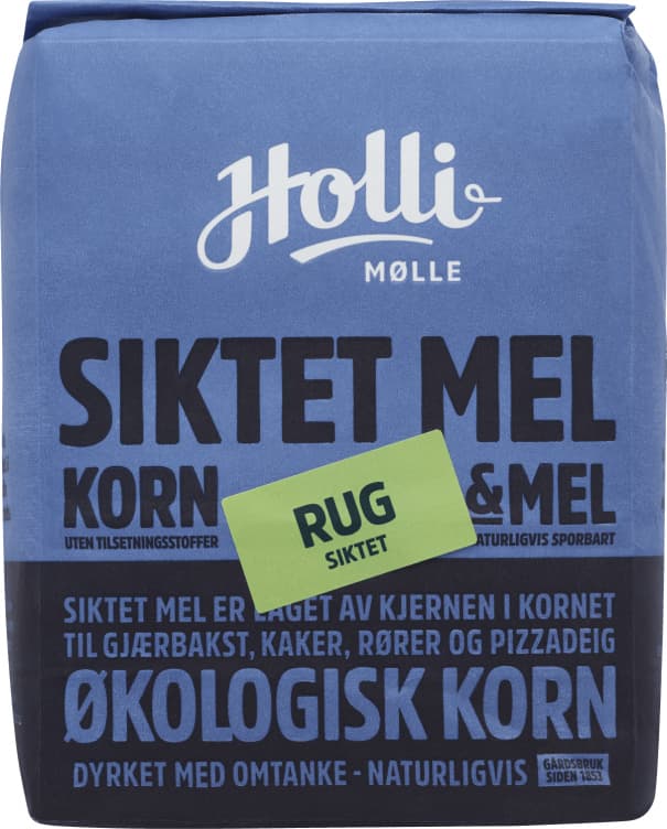 Siktet Rugmel 1kg Holli Mølle