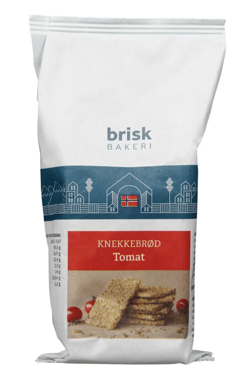 Knekkebrød m/Tomat Gl.Fri 150g Brisk