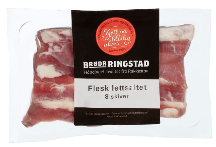 Flesk Lettsaltet skivet Ca400g Brødr.Ringstad 460 g