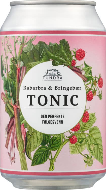 Tundra Tonic Water Rabarbra&Bringebær 0,33l boks