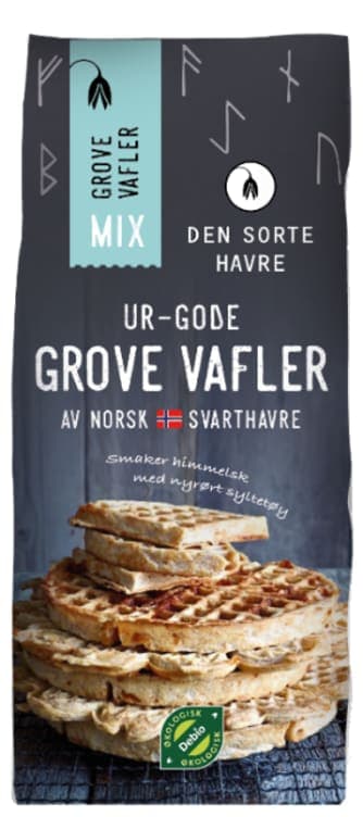 Vafler Grove Av Svarthavre Økol.8stk Dsh 8 stk