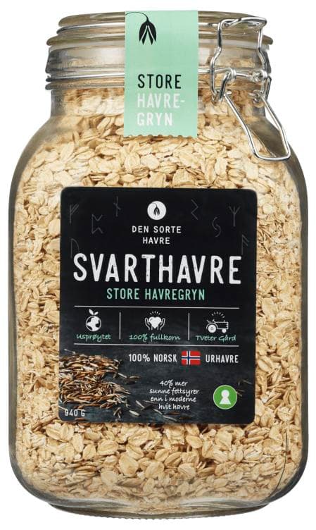 Svarthavregryn Store 940g Den Sorte Havre