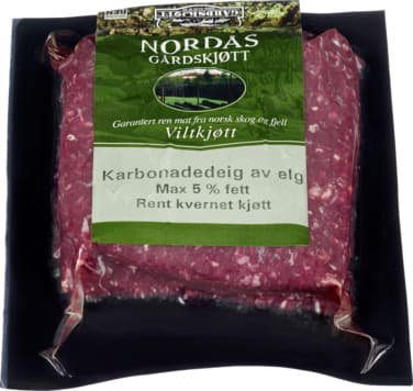 Karbonadedeig av Elg Fryst 400g Nordås Gårdskjøtt
