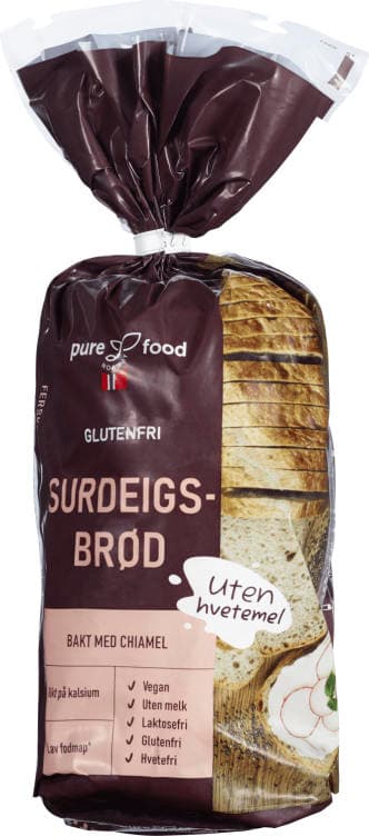 Surdeig Chiabrød Skåret Gl.Fri 500g Pure Food
