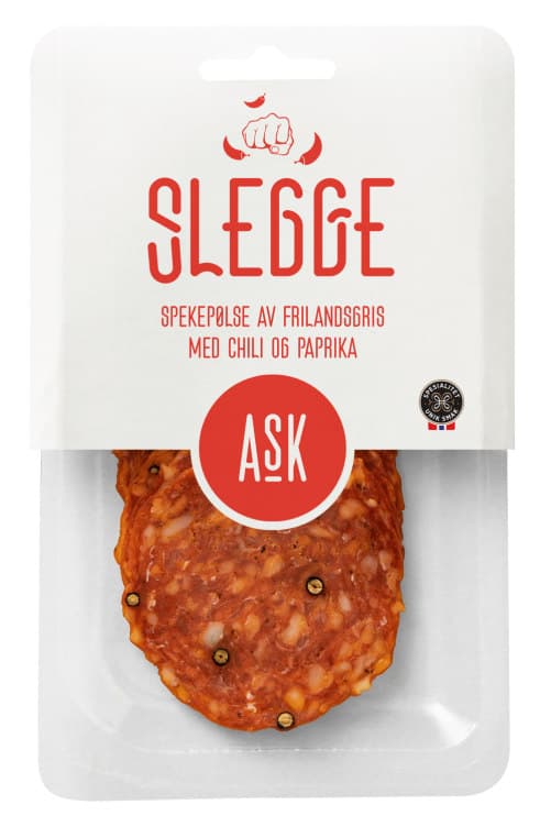Slegge Salami skivet 100g Ask Gård