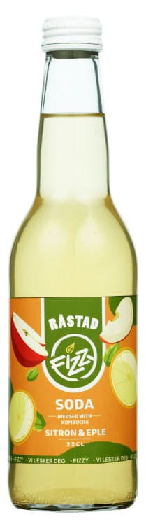 Fizzy Sitron&Eple 0,33l flaske Råstad