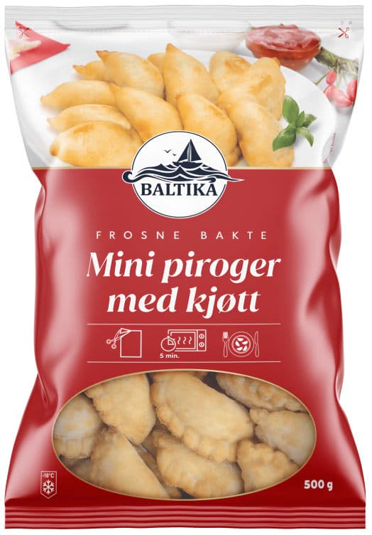 Minipiroger m/Kjøtt 500g Baltika