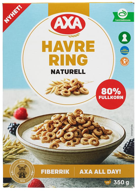 Havrering Naturell 350g Axa