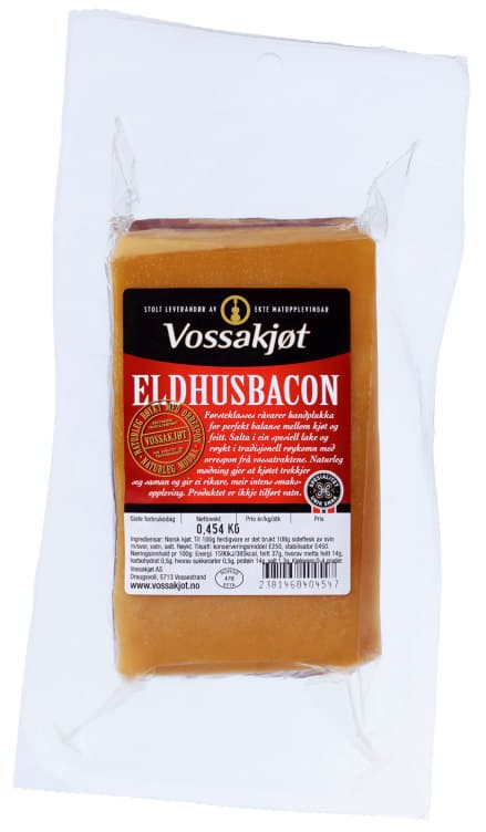 Eldhusbacon i stykk Ca400g Vossakjøt 380 g