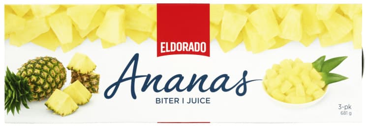 Ananas i Biter i Juice 3x227g Eldorado 681 g