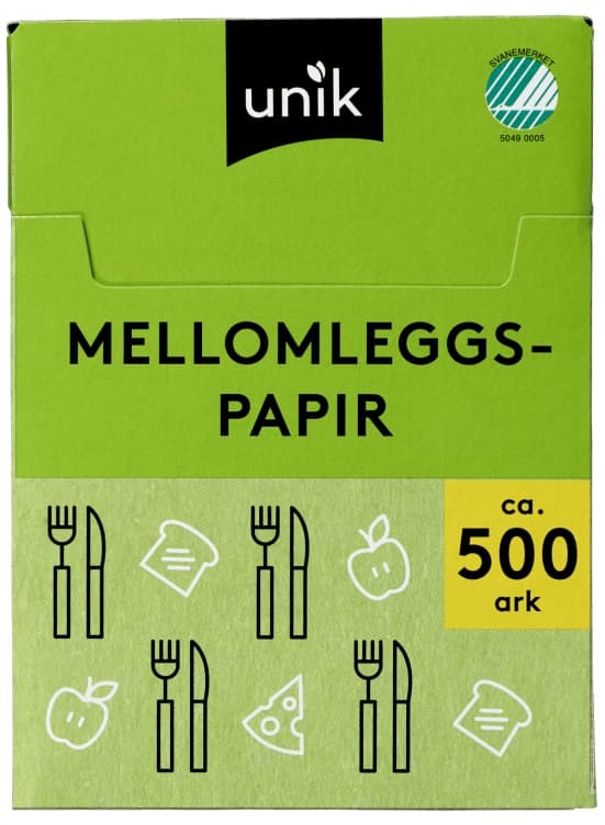 Mellomleggspapir 500ark Unik 500 stk