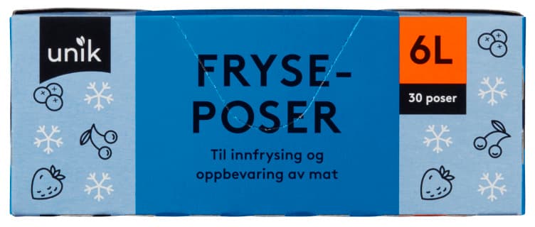 Fryseposer 6l 30stk Unik