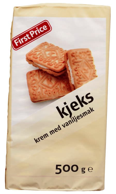 Kjeks m/Vaniljekrem 500g First Price