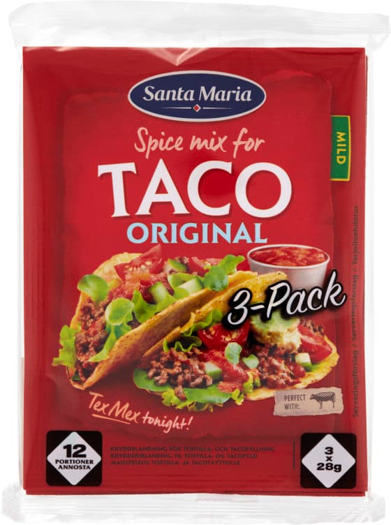 Taco Spice Mix 3pk 84g St.Maria